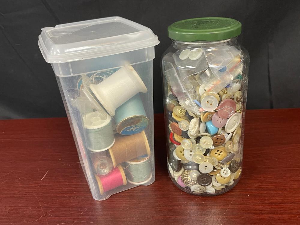 LOT OF VINTAGE BUTTONS AND ... image