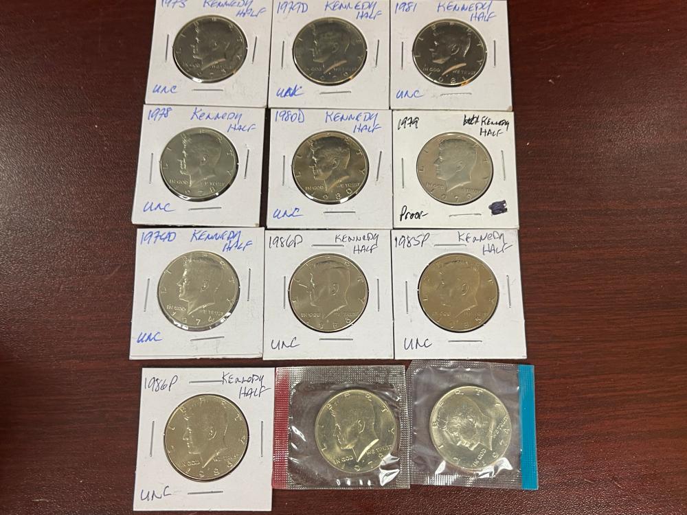 LOT OF VARIOUS UNC. KENNEDY... image