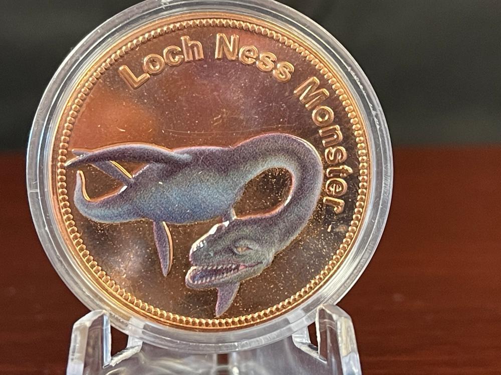 1 OZ .999 COPPER LOCH NESS MONSTER ROUND