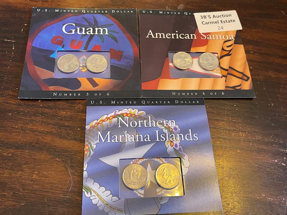 3 packs of US state quarters