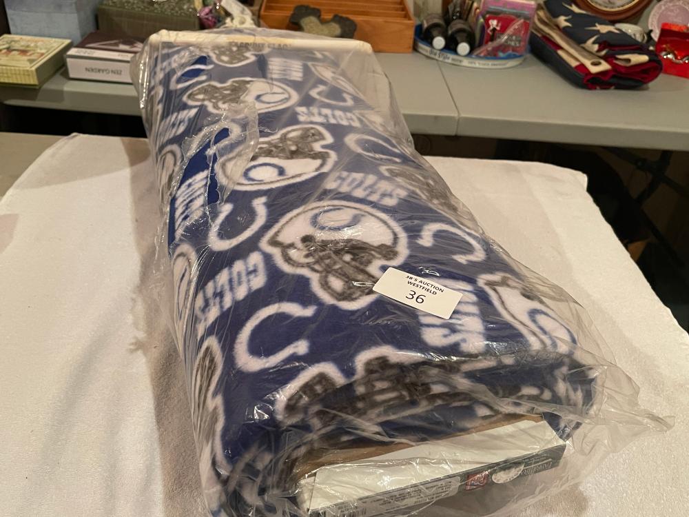 Bolt of Fleece Colts Fabric