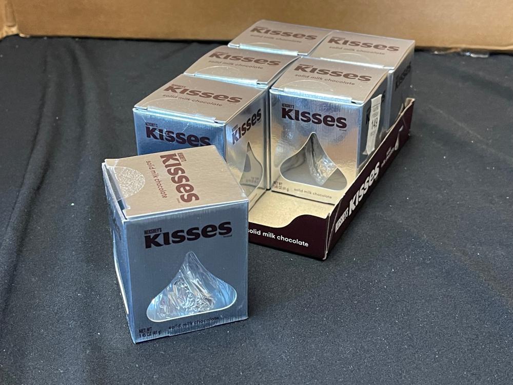 Large hershey milk choclate kisses, 6 to a display, 1.45 oz a kiss