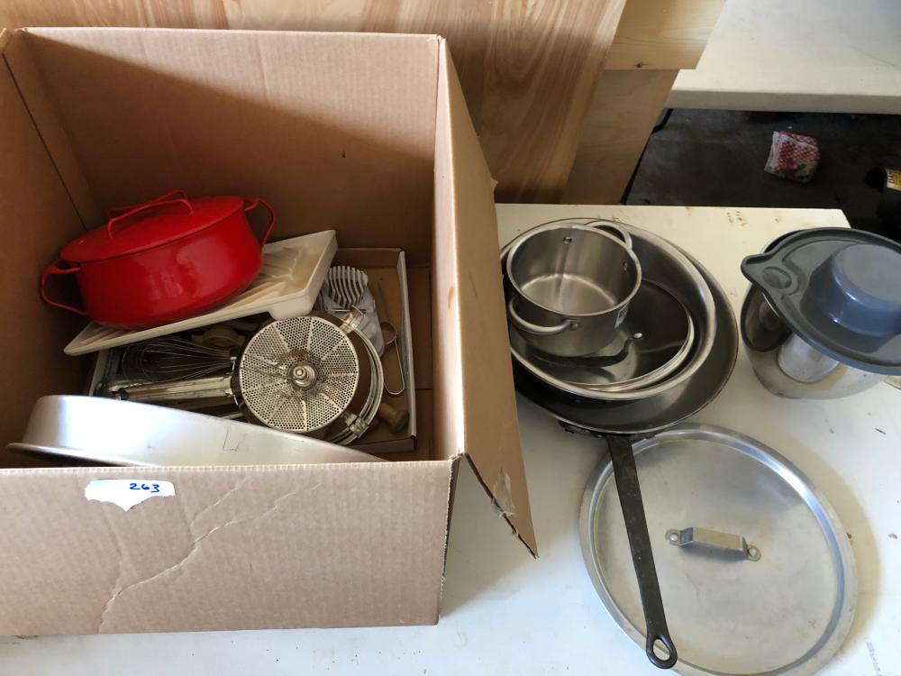 Box of kitchen items