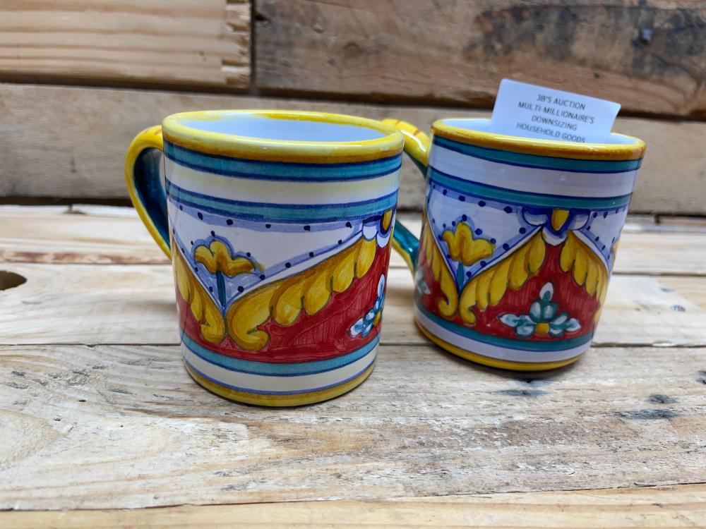 Lot of 2 Ceramic Italian Mugs