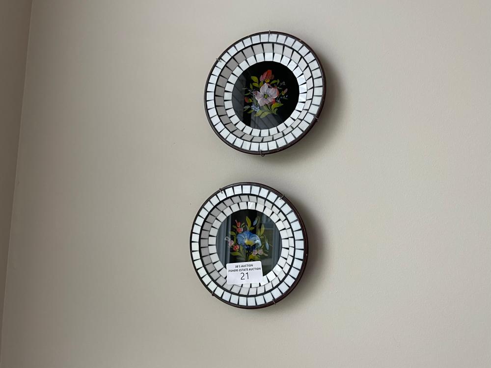 Two House Of Dana Handmade Decorative plates