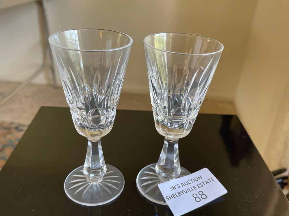 Set of 2 Waterford Crystal 5.25" tall goblets