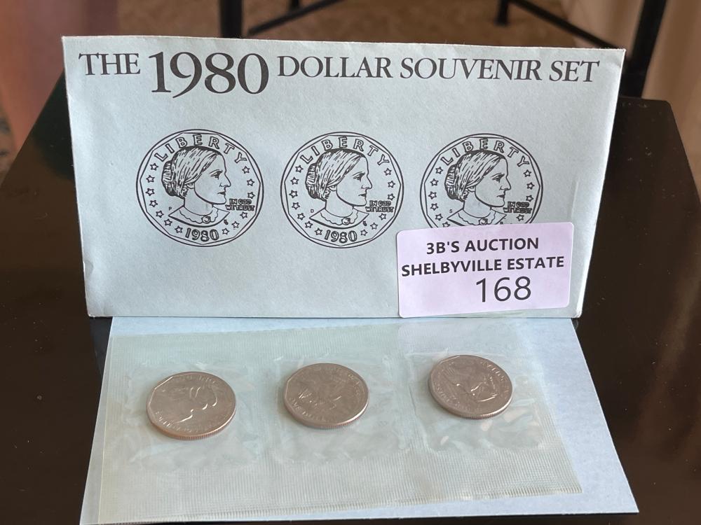 1980 Susan B Anthony 3 Coin set