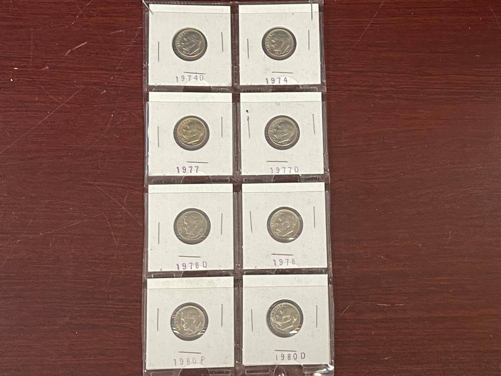 LOT OF VARIOUS UNC. ROOSEVELT DIMES