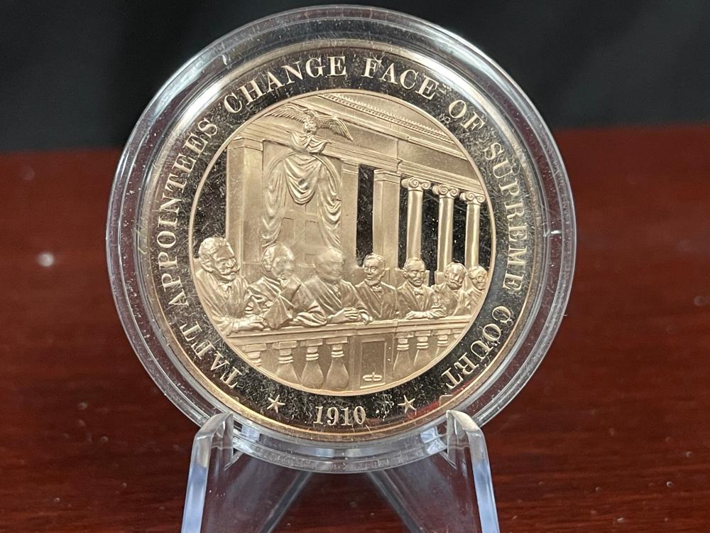 FRANKLIN MINT 45MM SOLID BRONZE "HISTORY OF THE UNITED STATES" SERIES COMMEMORATIVE ROUND