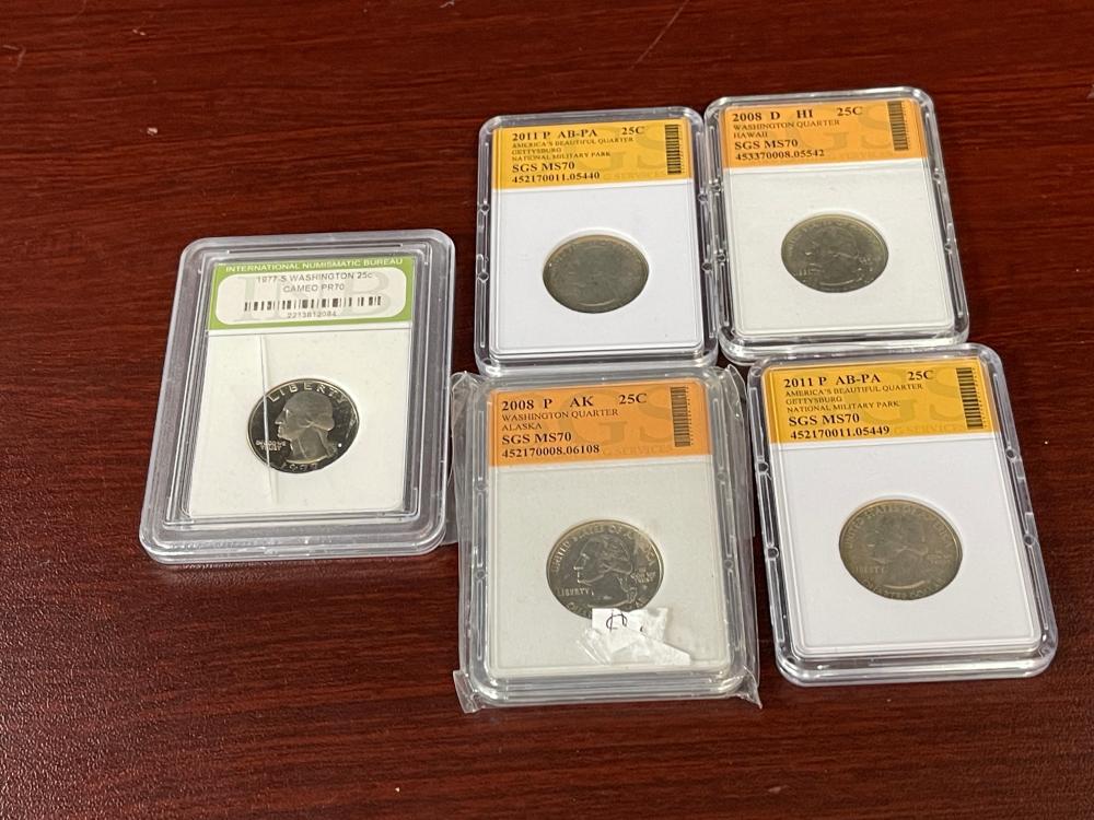 LOT OF VARIOUS GRADED QUARTERS