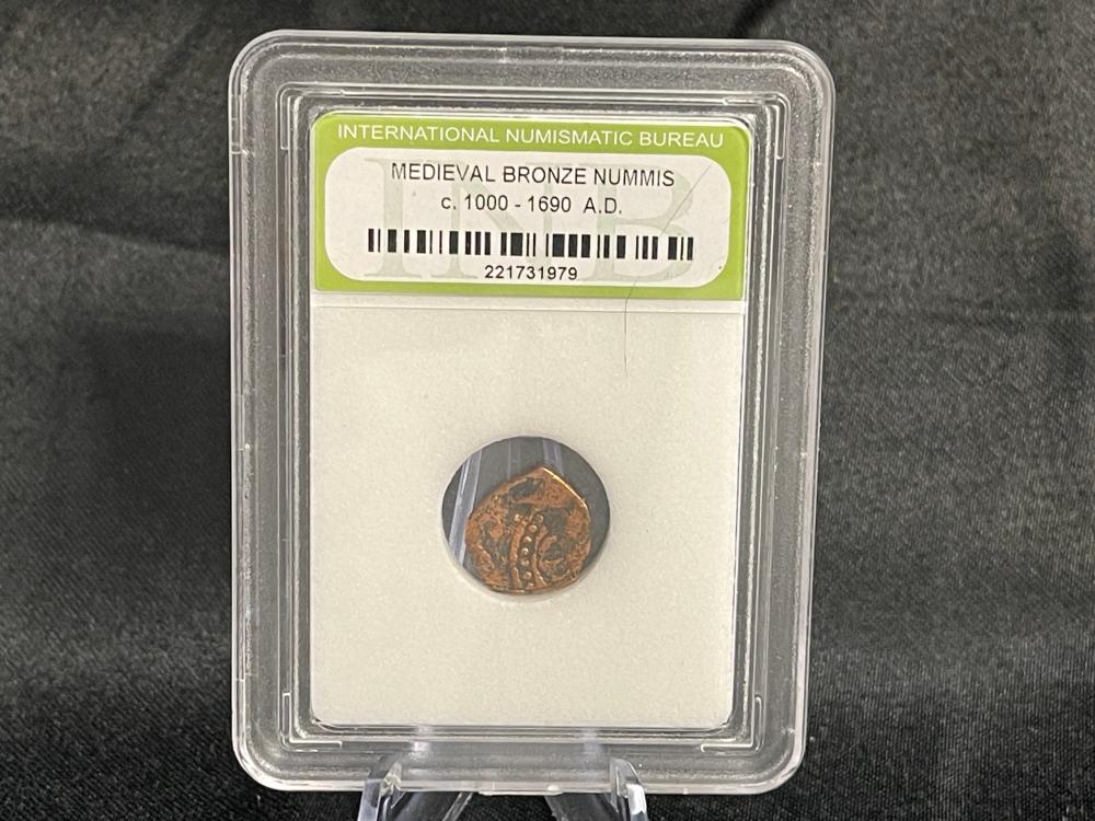 INB AUTHENTICATED MEDIEVAL BRONZE NUMMIS