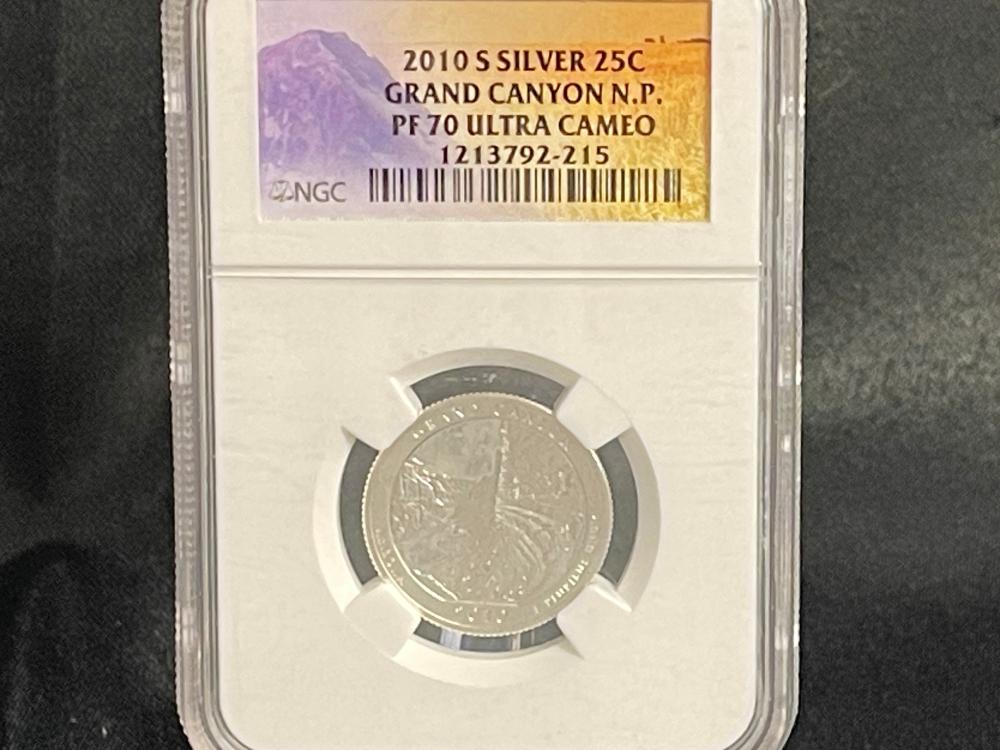 NGC GRADED PF70 ULTRA CAMEO SILVER 2010 QUARTER
