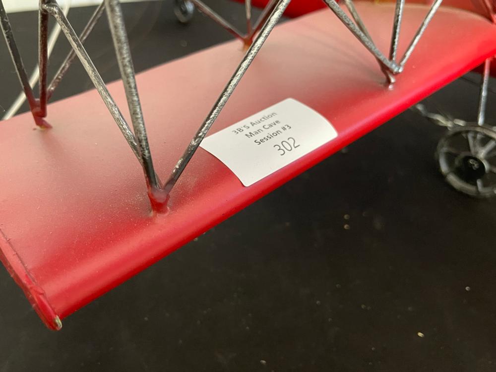 approx 28" metal hanging airplane