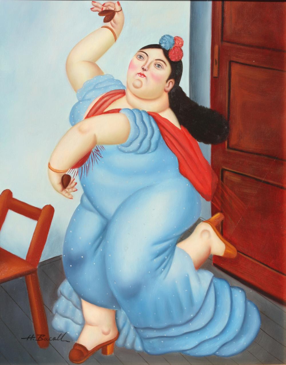 H. Bacall, After Botero, (20th Century) Painting