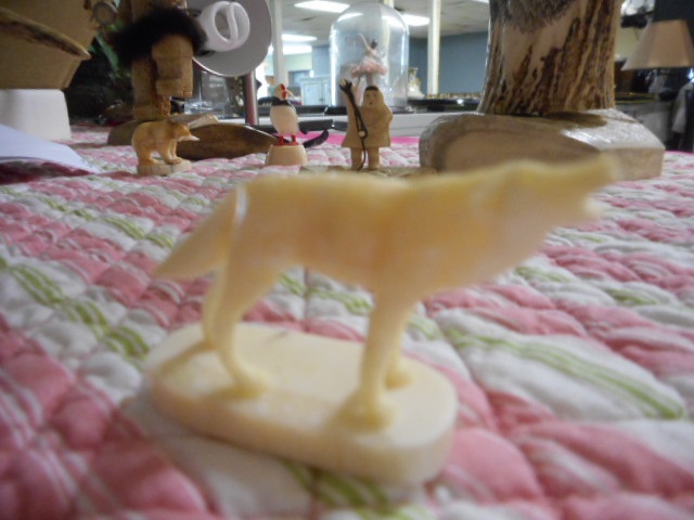 Carving of Wolf by Alaskan ... image