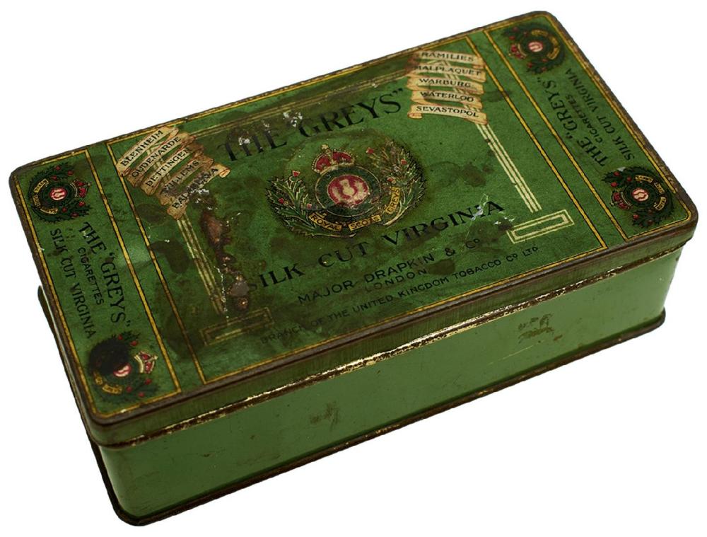 Sold at Auction: A ROYAL SCOTS GREYS COMMEMORATIVE TOBACCO TIN