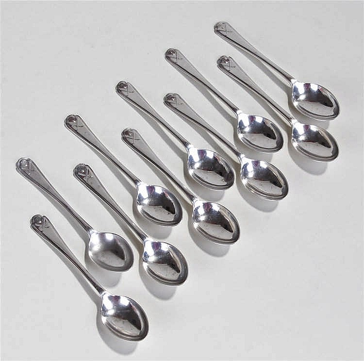 Set of ten silver teaspoons... image