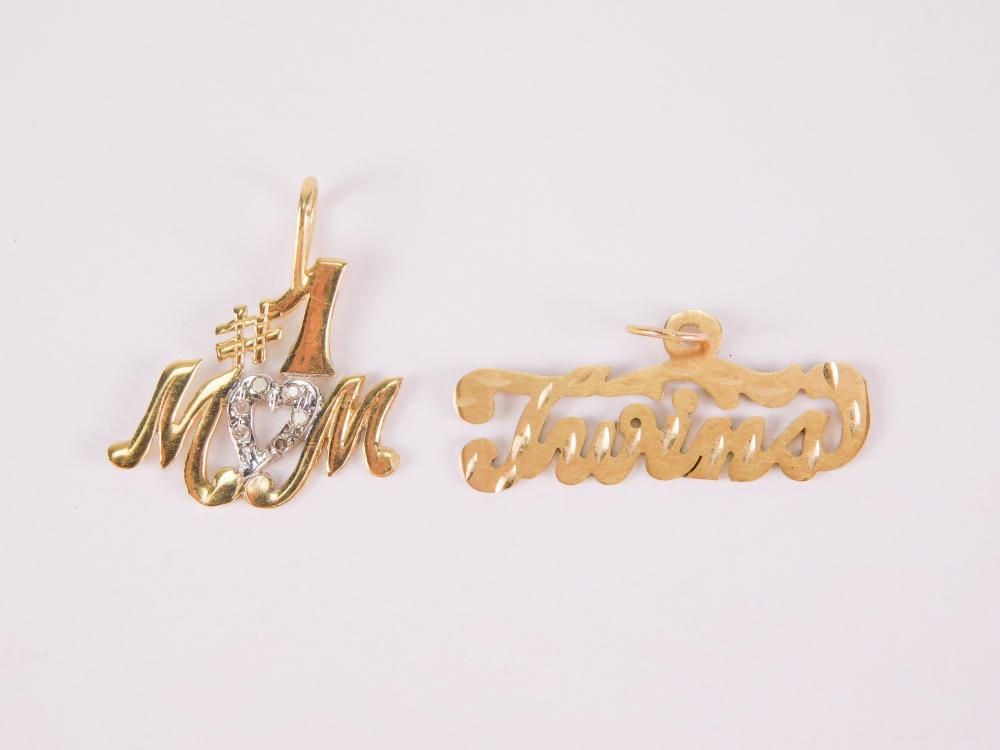 Lot of 2 14k Yellow Gold Pi... image