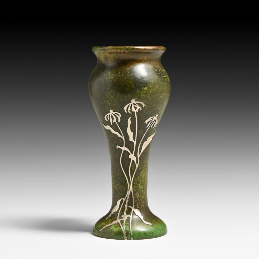 Heintz #3788 Sterling on Bronze Vase c1915