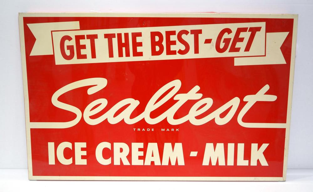 Sold Price: Sealtest Ice Cream Milk sign - March 5, 0122 9:00 AM EST