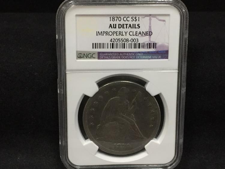 1870 CC Seated Liberty Silv... image