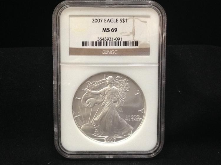 2007 Silver Eagle $1 MS 69 ... image