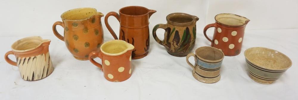 GROUP OF SLIP DECORATED POT... image