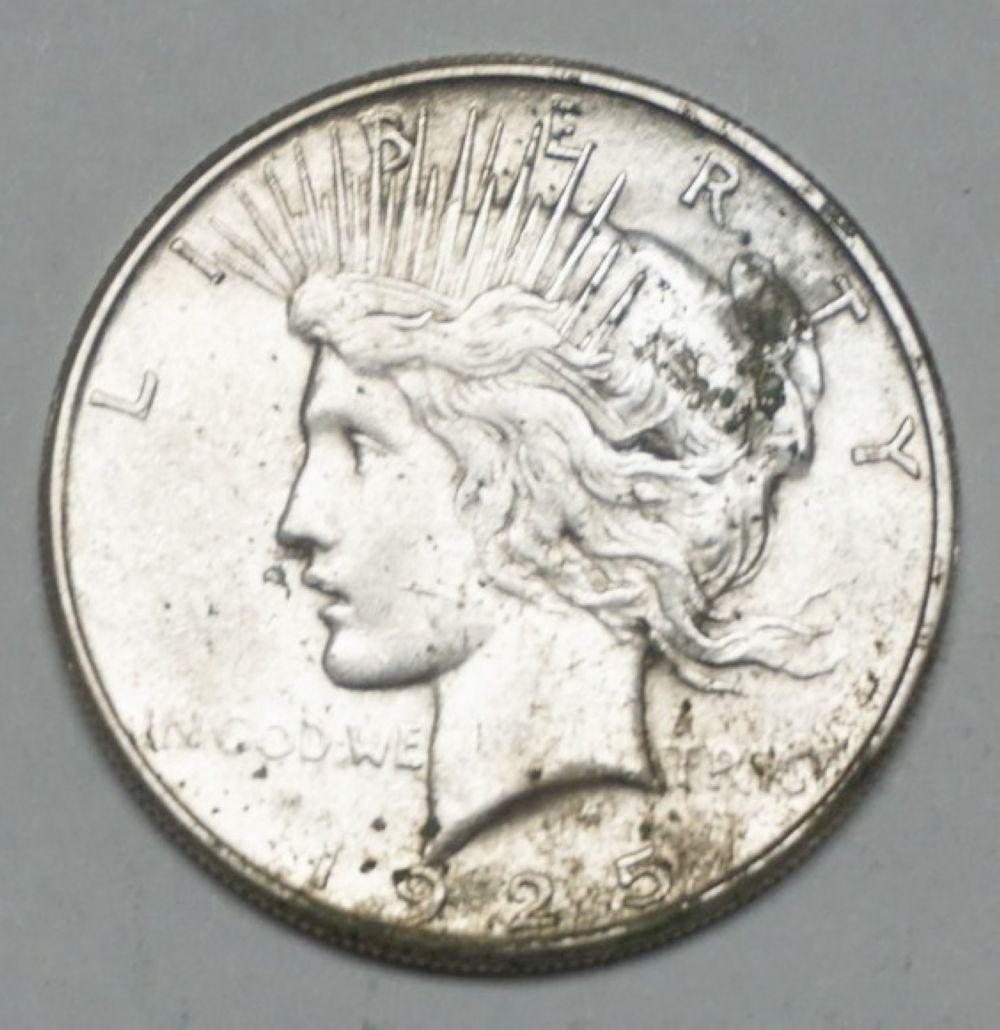 1925 PEACE SILVER DOLLAR S MINT MARK