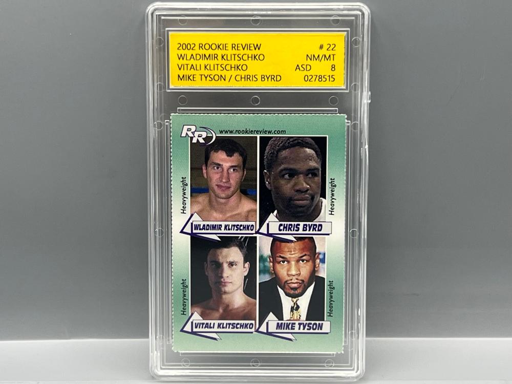 2002 Rookie Review Mike Tyson & Klitschko brothers #22 - Slabbed By ASD Grading