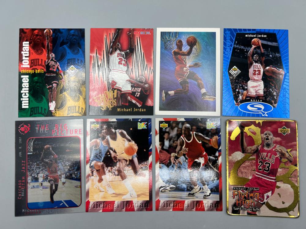 Lot of (8) Michael Jordan Basketball Cards - Varying Conditions