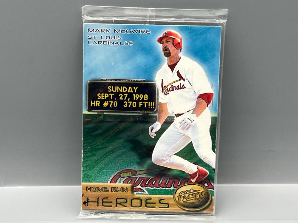 1999 Pacific Home Run Heroes Baseball Factory Sealed 6 Card Set - Ken Griffey Jr, McGwire, Sosa, Canseco