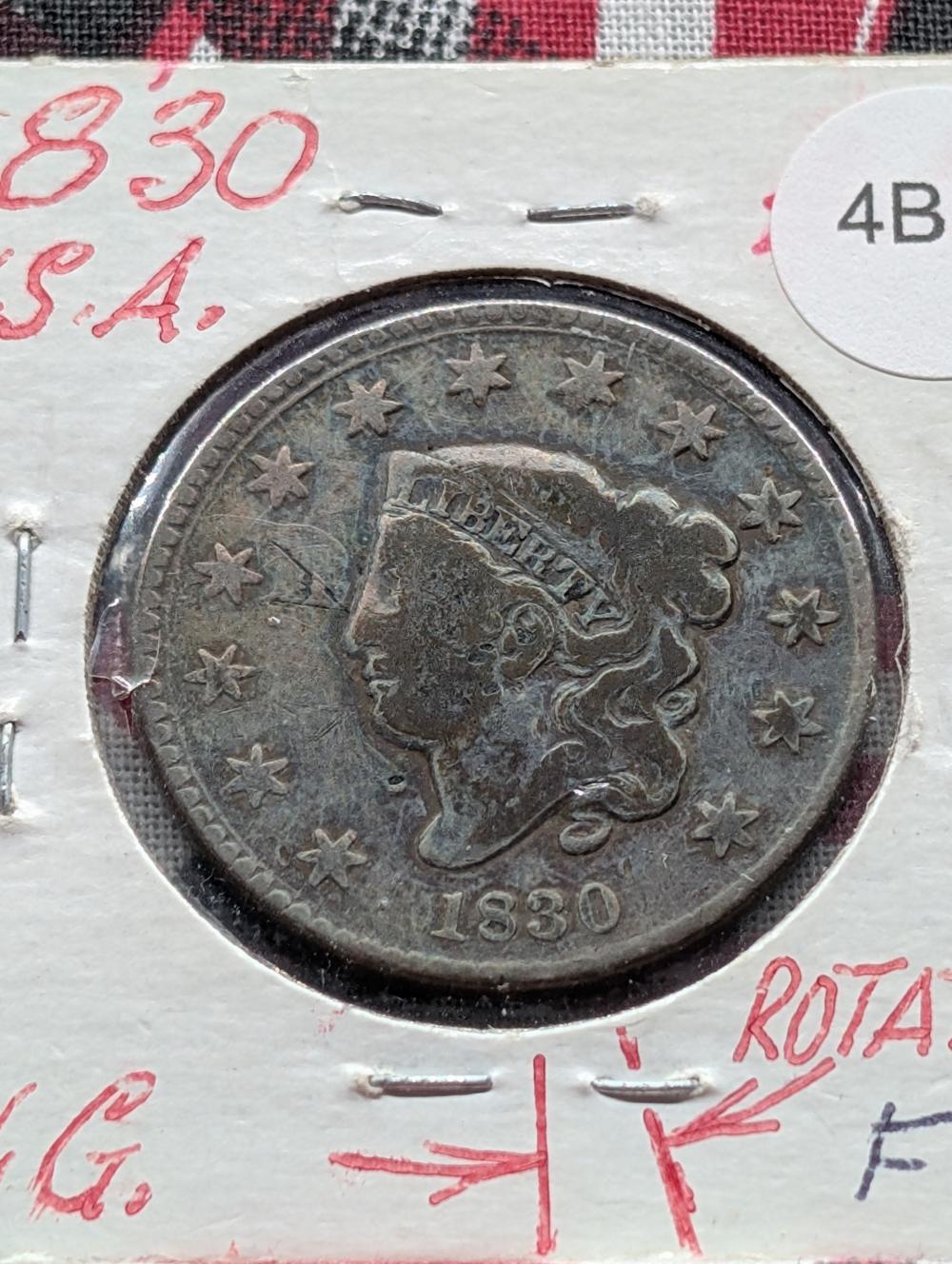 1830 U.S. Large Cent image
