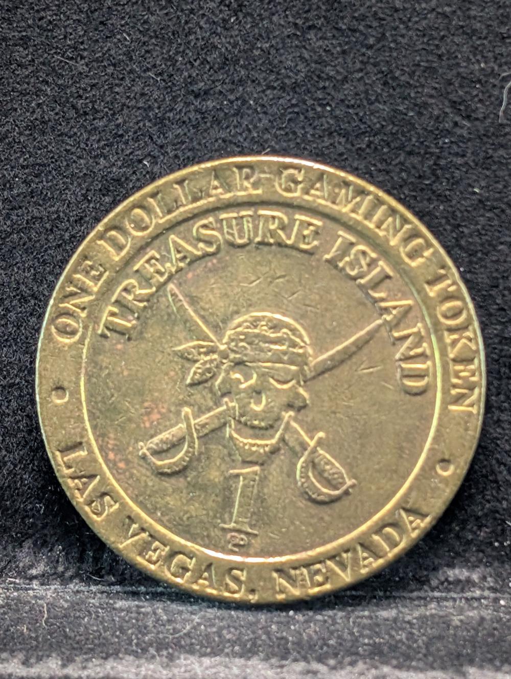 Treasure Island One Dollar Gaming Token Las Vegas Nev.