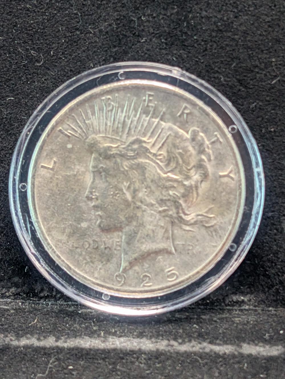 1925 Peace Dollar, 90% Silver 26.73g