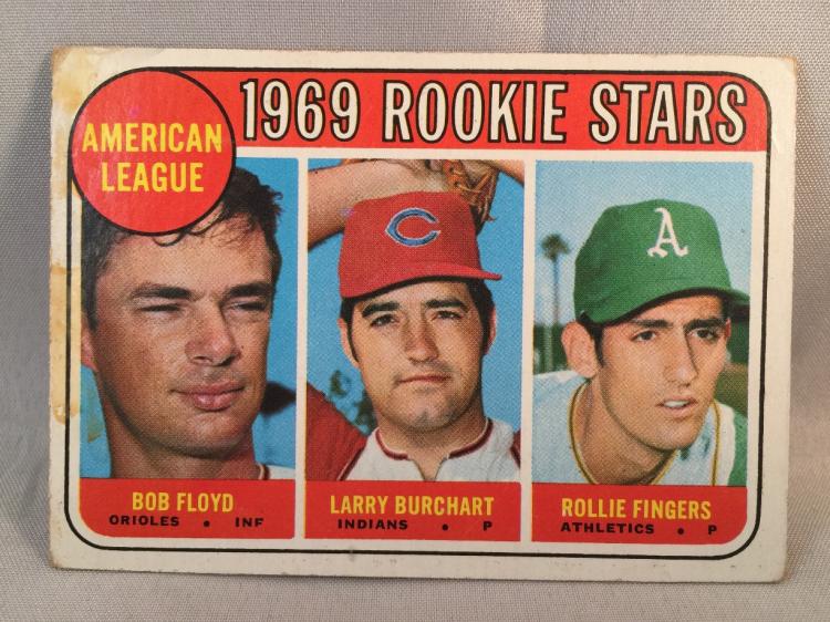 Sold Price 1969 Topps Rollie Fingers 597 Rookie Card Lower Grade 