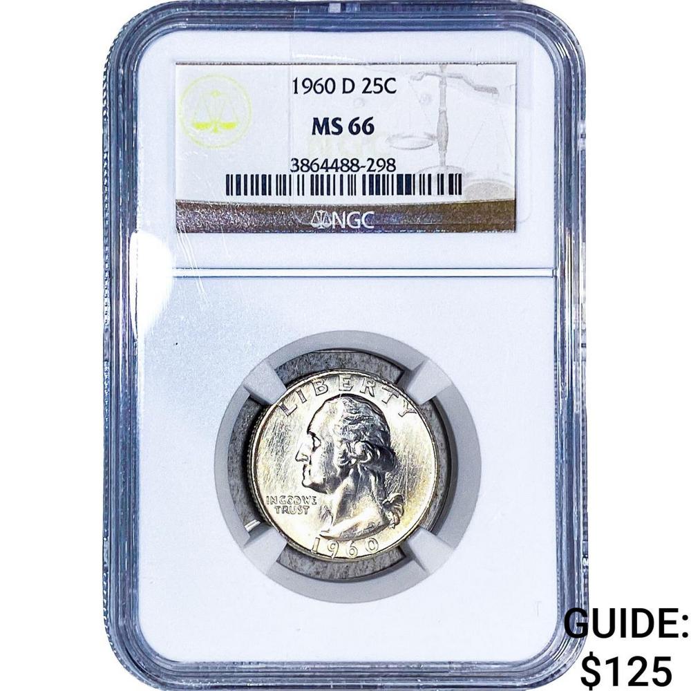 1960-D Washington Silver Quarter NGC MS66