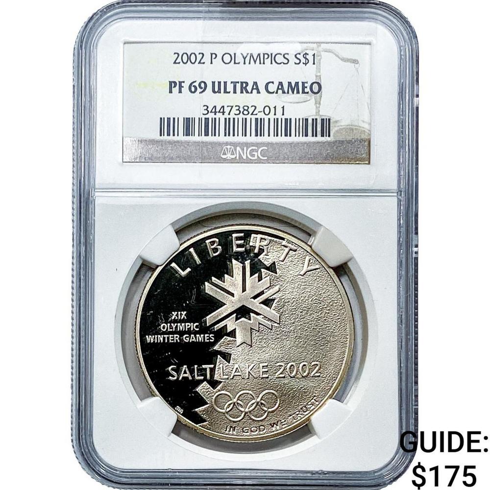 2002-P Olympics SIlver Dollar NGC PF69 Ultra Cameo