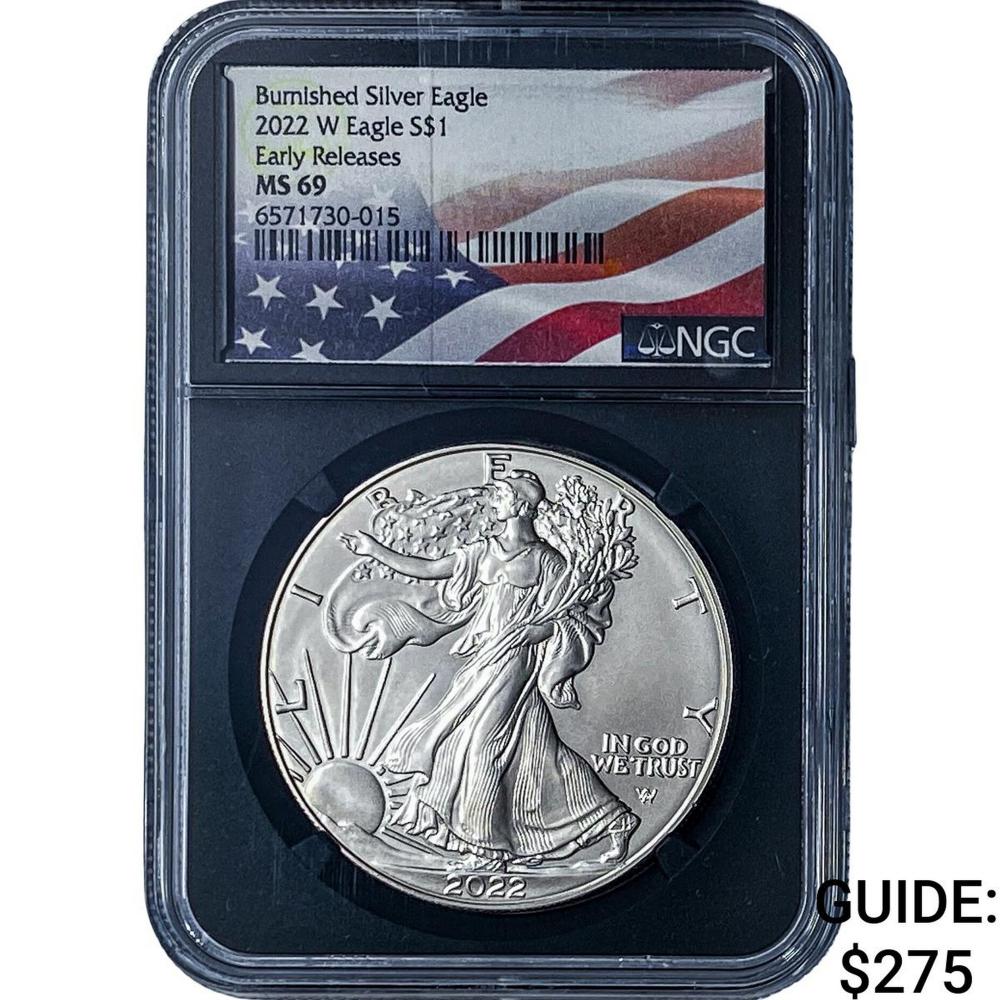 2022-W Silver Eagle NGC MS69 Burnished