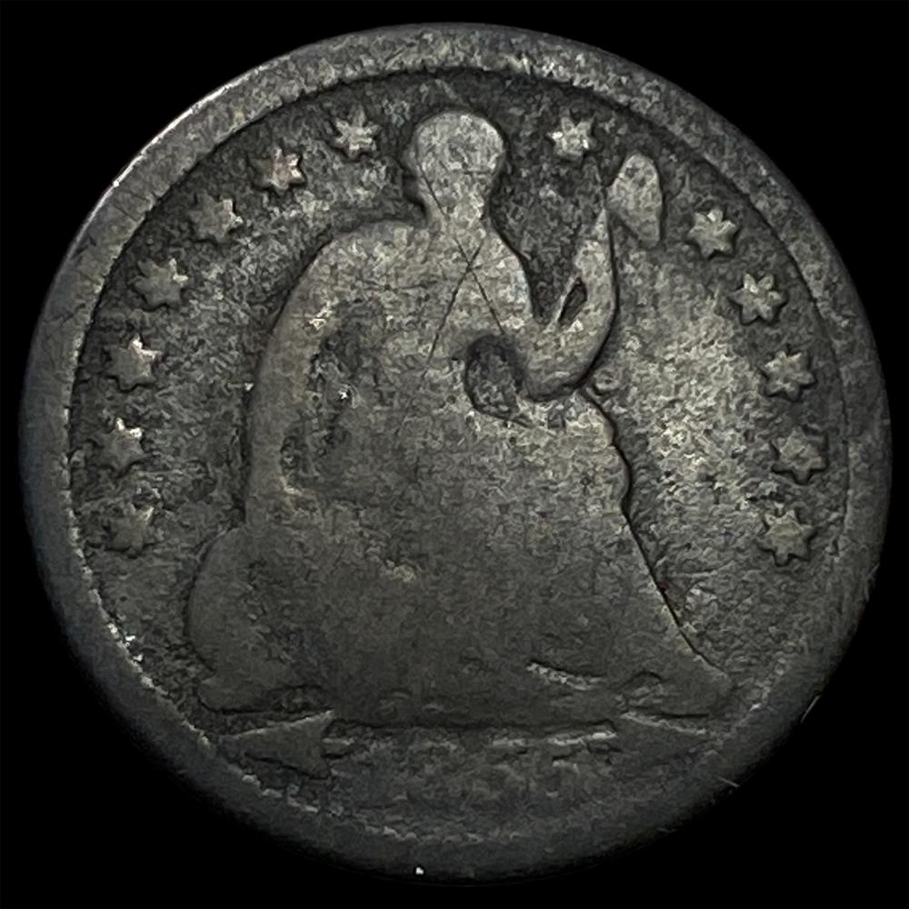 1855 Silver Seated Liberty ... image