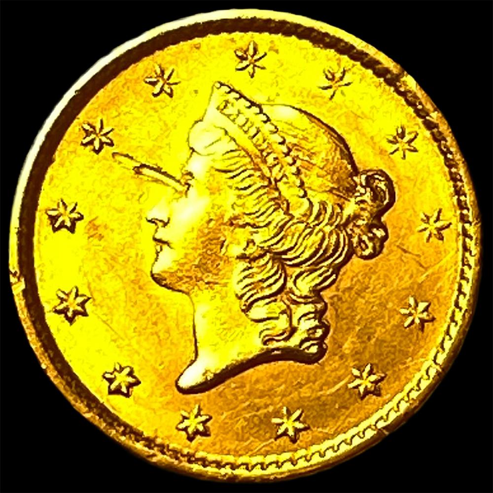 1853 Gold $1 Liberty Head Type 1 CLOSELY UNCIRCULATED