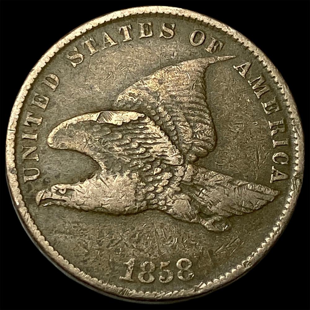 1858 Flying Eagle Cent ABOUT UNCIRCULATED
