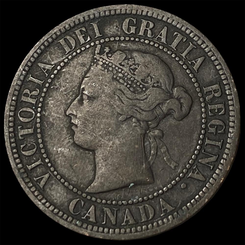 1876-H Canada 1 Cent Victoria Bronze NICELY CIRCULATED