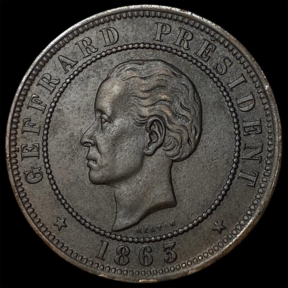 1863 Haiti Bronze 20 Centimes
