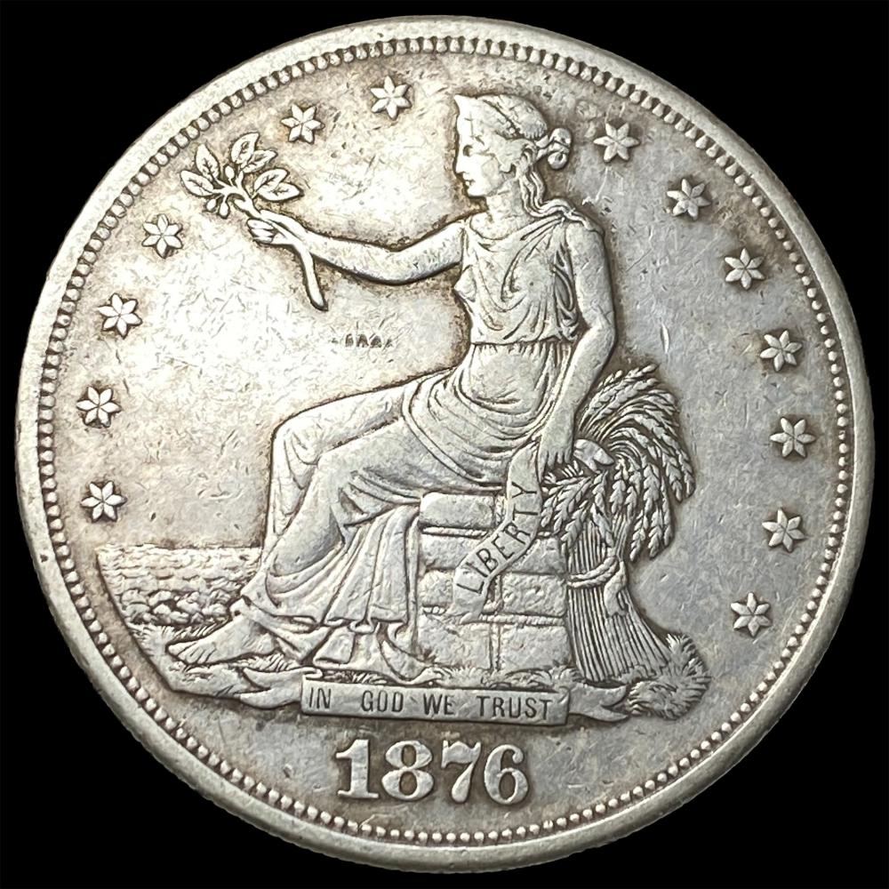 1876-S Silver Trade Dollar ABOUT UNCIRCULATED