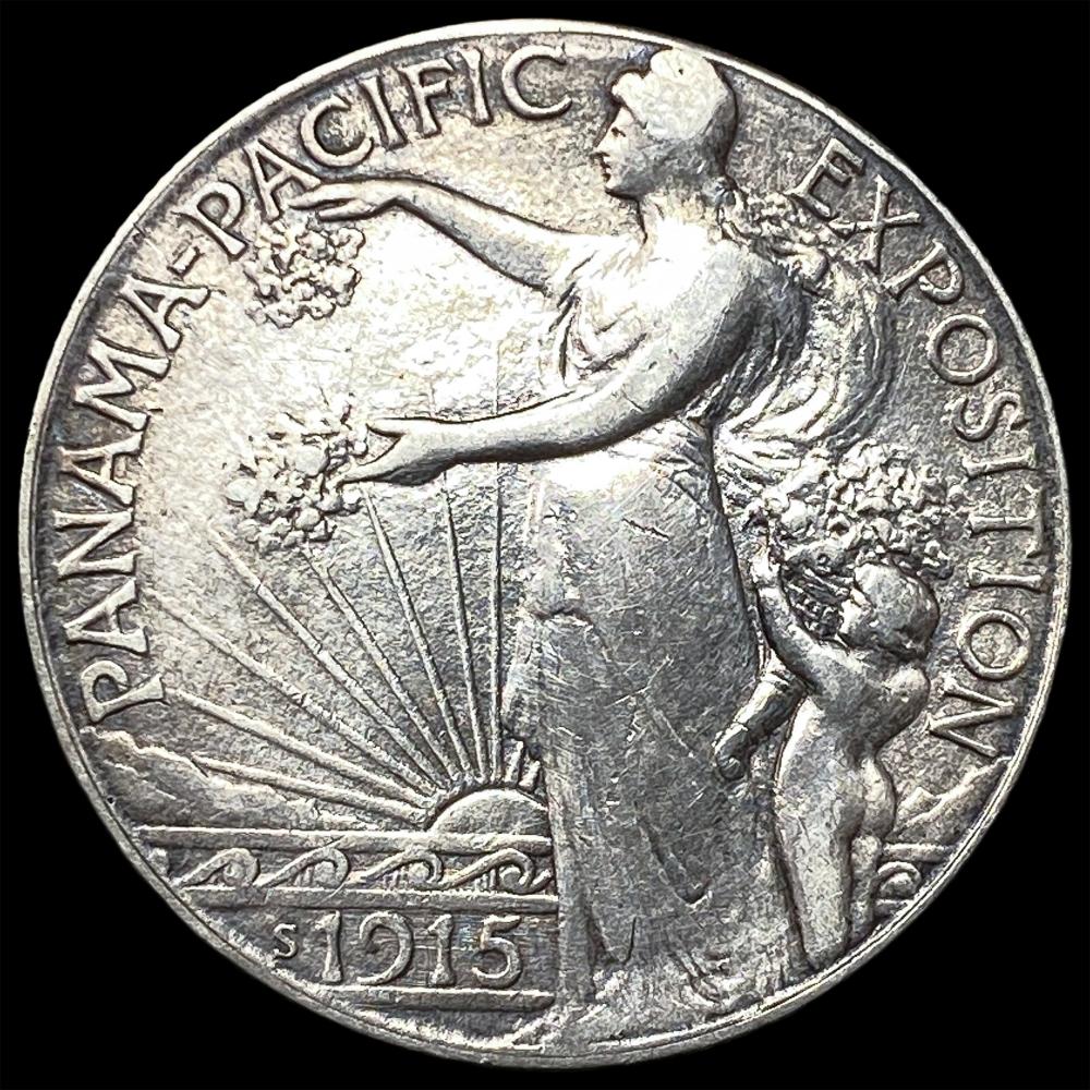 1915-S Silver Panama-Pacific Half Dollar NEARLY UNCIRCULATED