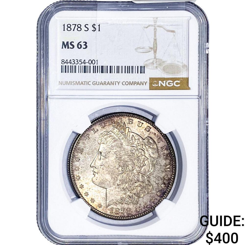 1878-S Morgan Silver Dollar NGC MS63
