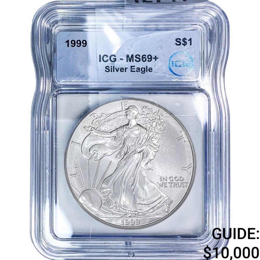 1999 Silver Eagle ICG MS69+ image