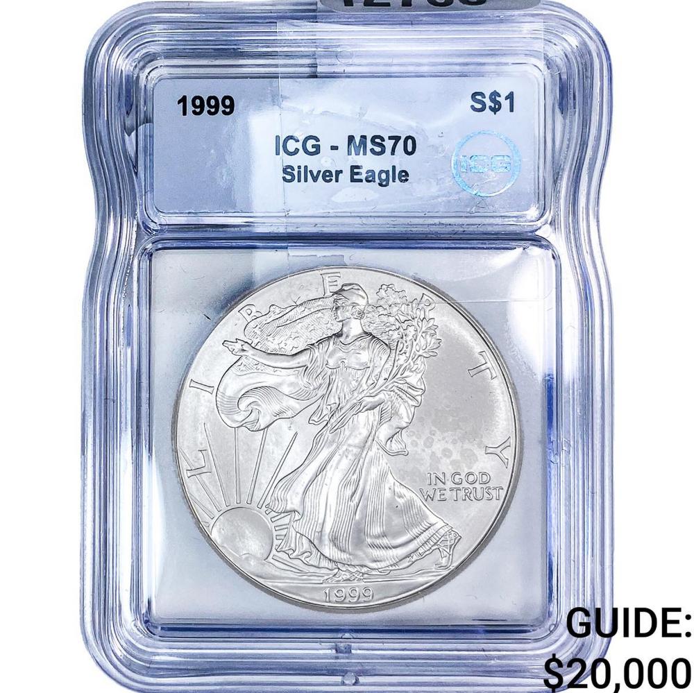 1999 Silver Eagle ICG MS70 image