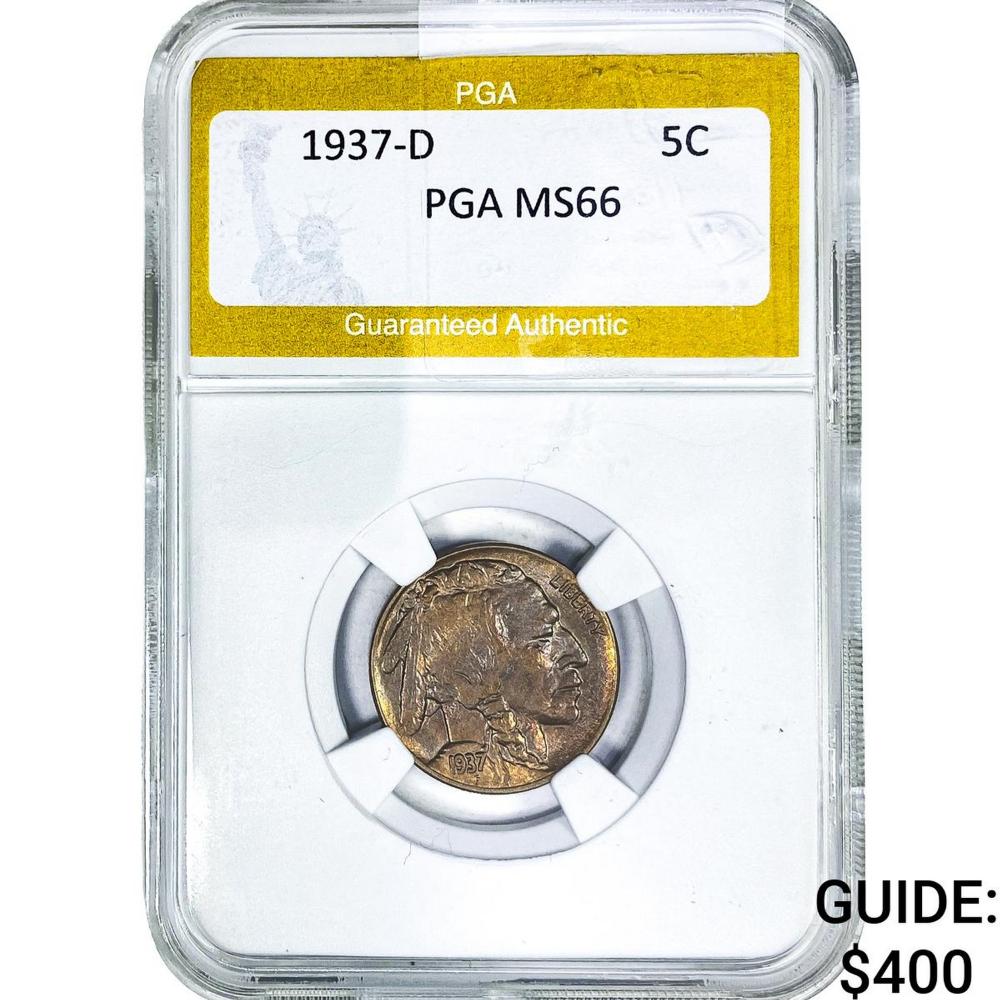 1937-D Buffalo Nickel PGA MS66 image