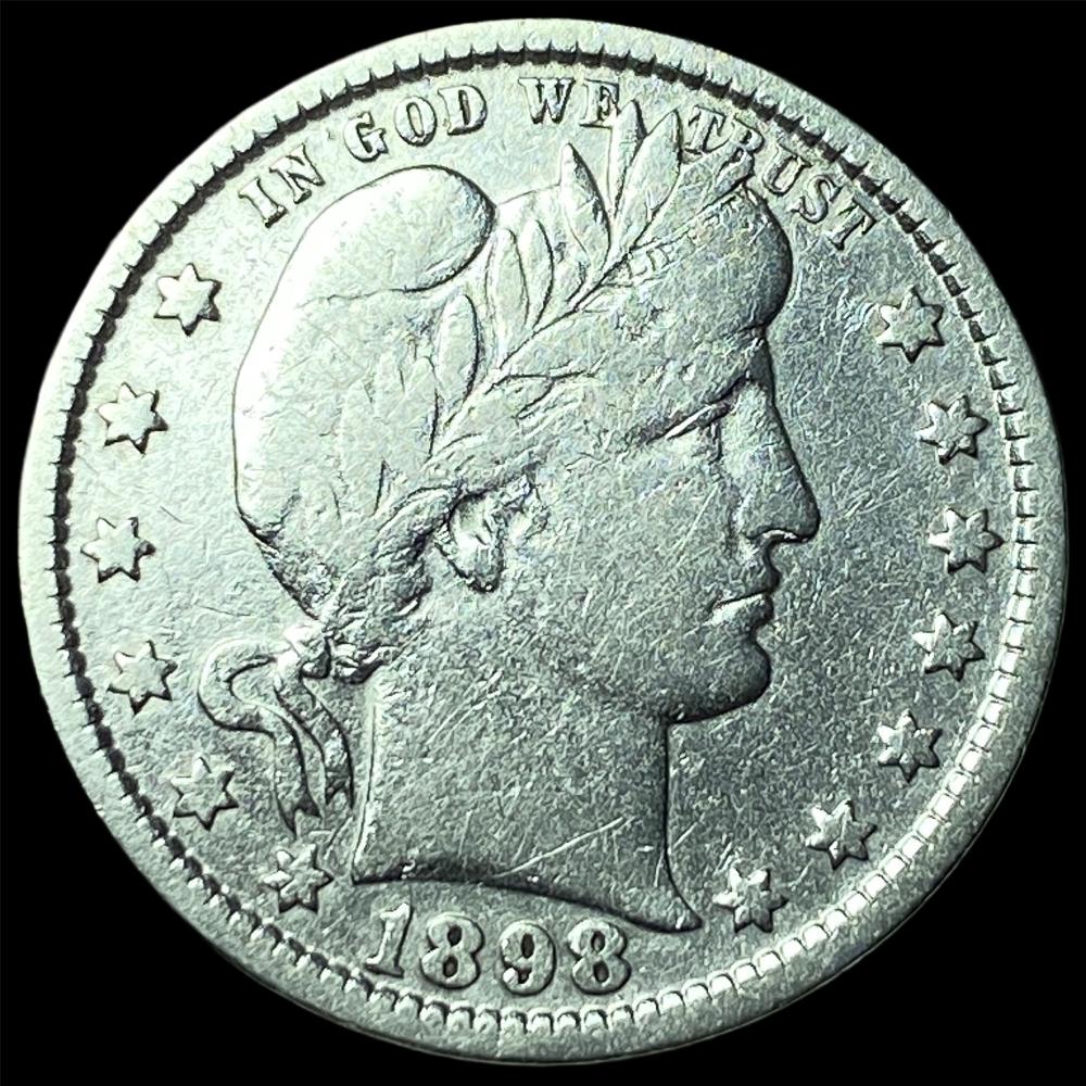 1898 Silver Barber Quarter ... image